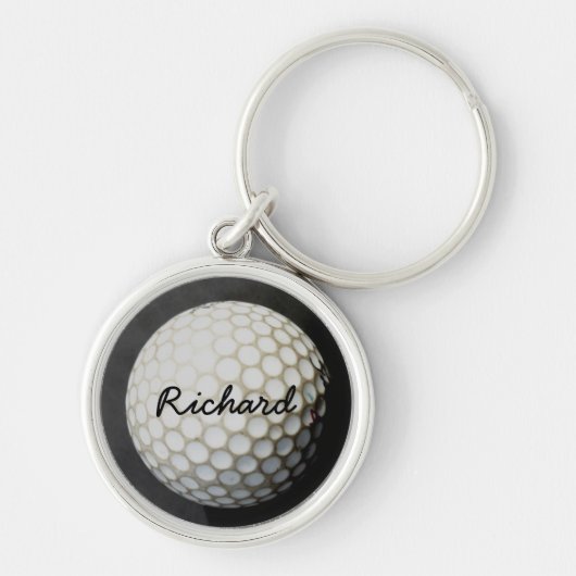 Gepersonaliseerde sleutelhanger voor golfer golfba (Voorkant)