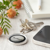 Gepersonaliseerde sleutelhanger voor golfer golfba (Zijkant)