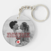 Gepersonaliseerde sleutelhanger voor koppels met r (Achterkant)