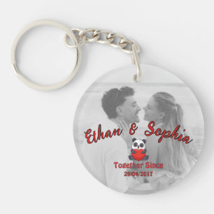 Gepersonaliseerde sleutelhanger voor koppels met r