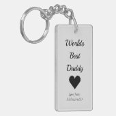 Gepersonaliseerde sleutelhanger werelden beste pap (Voorkant Links)