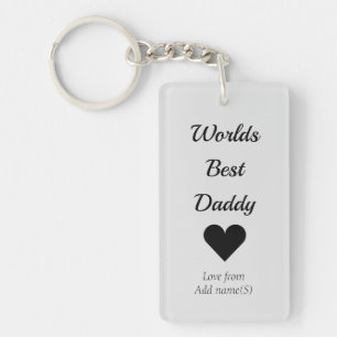 Gepersonaliseerde sleutelhanger werelden beste pap