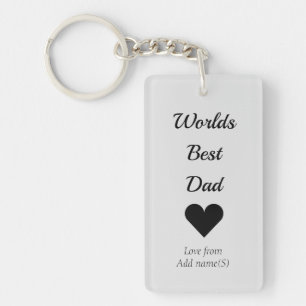 Gepersonaliseerde sleutelhanger werelden beste vad