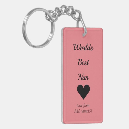 Gepersonaliseerde sleutelhanger werpt de beste nan (Voorkant Links)