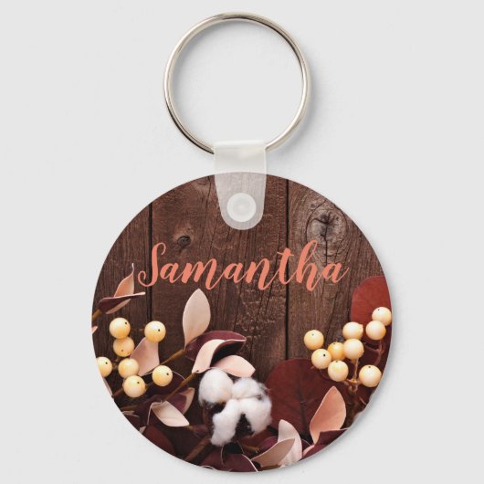 Gepersonaliseerde Sleutelhangers katoenen tak op d (Voorkant)