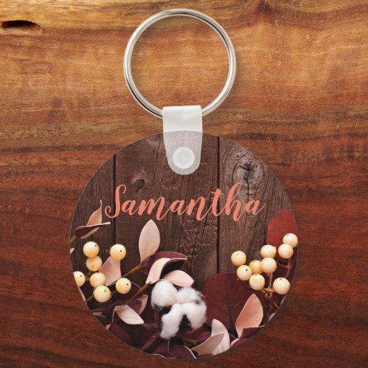 Gepersonaliseerde Sleutelhangers katoenen tak op d (Voorkant)