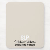 Gepersonaliseerde SLP Spraak Taal Patholoog Gift Muismat (Voorkant)