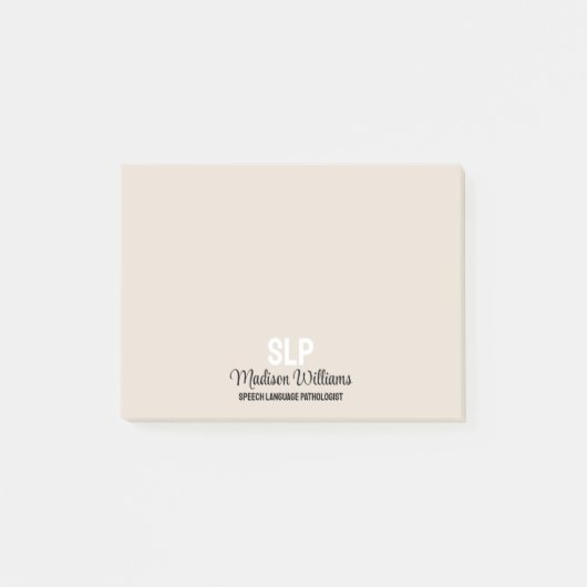 Gepersonaliseerde SLP Spraak Taal Patholoog Gift Post-it® Notes (Voorkant)