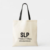 Gepersonaliseerde SLP Spraak Taal Patholoog Gift Tote Bag (Achterkant)
