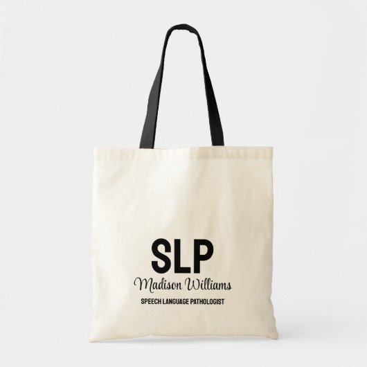 Gepersonaliseerde SLP Spraak Taal Patholoog Gift Tote Bag (Voorkant)