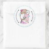 Gepersonaliseerde Slumber Party Birthday Ronde Sticker (Tas)