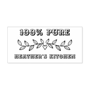 Gepersonaliseerde Small Business Wood Art Stamp Rubberstempel