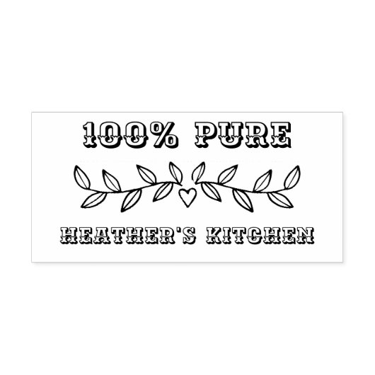 Gepersonaliseerde Small Business Wood Art Stamp Rubberstempel (Afrduk)