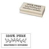 Gepersonaliseerde Small Business Wood Art Stamp Rubberstempel (Gestempeld)