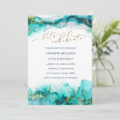 Gepersonaliseerde Smaragd Gouden Verjaardag Kaart (Staand voorkant)