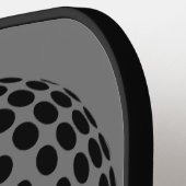 Gepersonaliseerde Smash, Spin, Win Grijs Pickleball Paddle (Links Detail)