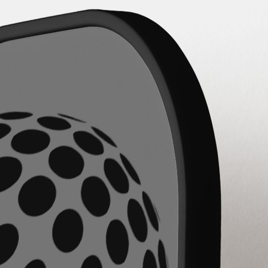 Gepersonaliseerde Smash, Spin, Win Grijs Pickleball Paddle (Links Detail)