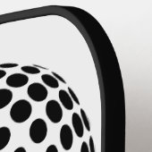 Gepersonaliseerde Smash, Spin, Win Wit & Zwart Pickleball Paddle (Links Detail)