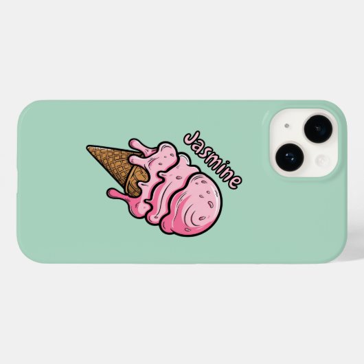 Gepersonaliseerde Smeltende Ijskegel Case-Mate iPhone Case (Achterkant (horizontaal))