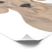 Gepersonaliseerde Smooth Red Dachshund Art Foto Afdruk (Hoek)