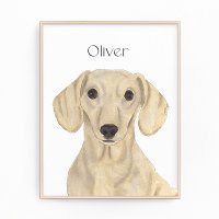 Gepersonaliseerde Smooth Red Dachshund Art