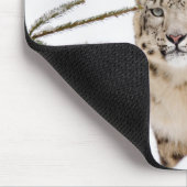 Gepersonaliseerde sneeuwluipaard Wilde Dier Muismat (Hoek)