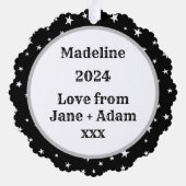 Gepersonaliseerde Sneeuwman Kerstmis Ornament Kaart (Achterkant)