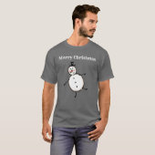 Gepersonaliseerde Sneeuwman Kerstmis T-shirt (Voorkant volledig)