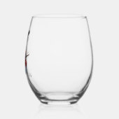 Gepersonaliseerde Sneeuwman Naam Kerstmis Wijnglas Zonder Voet (Links)