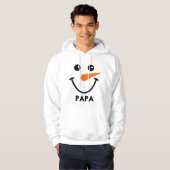 Gepersonaliseerde Sneeuwman "PAPA" Matching Family Hoodie (Voorkant volledig)