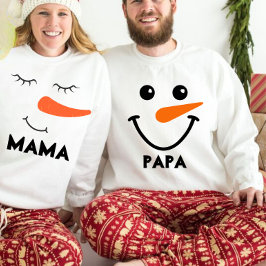 Gepersonaliseerde Sneeuwman "PAPA" Matching Family Hoodie