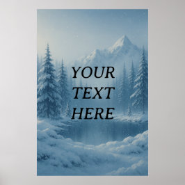 Gepersonaliseerde Sneeuwval Serenity – Misty Mount Poster
