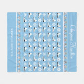 Gepersonaliseerde Sneeuwvlokken en het Patroon van Fleece Deken (Voorkant (Horizontaal))