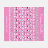 Gepersonaliseerde Sneeuwvlokken en het Patroon van Fleece Deken (Voorkant (Horizontaal))