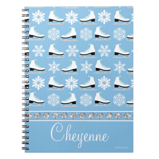 Gepersonaliseerde Sneeuwvlokken en het Patroon van Notitieboek (Voorkant)