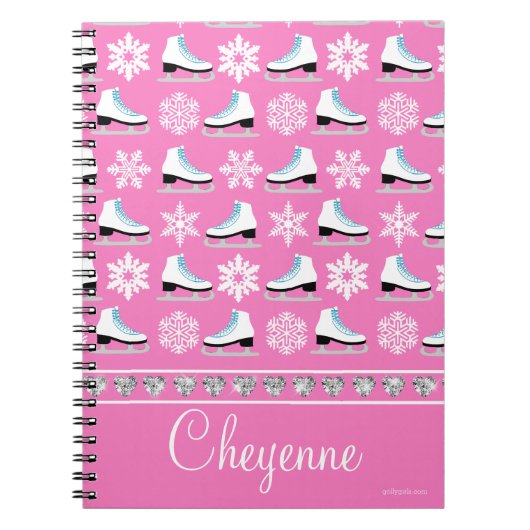 Gepersonaliseerde Sneeuwvlokken en het Patroon van Notitieboek (Voorkant)