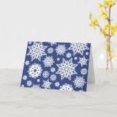 Gepersonaliseerde sneeuwvlokken Notecards Kaart (Gele Bloem)
