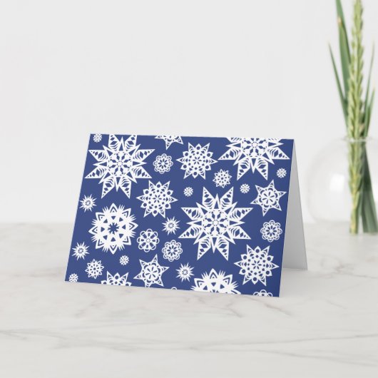 Gepersonaliseerde sneeuwvlokken Notecards Kaart (Voorkant)