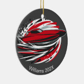 Gepersonaliseerde snelle dynamische offshore boot keramisch ornament (Rechts)