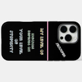 Gepersonaliseerde Snelle ontsteker met een sarcast Case-Mate iPhone Case (Achterkant (horizontaal))