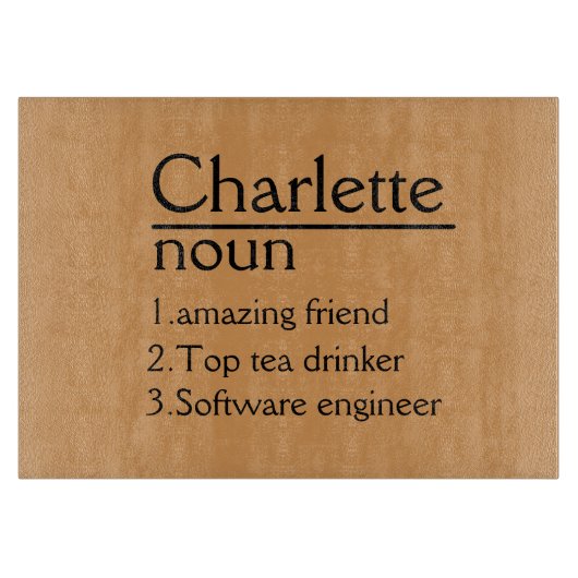 Gepersonaliseerde snijplank bruiloft Charcuterie C (Voorkant)