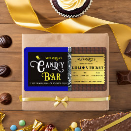 Gepersonaliseerde Snoep Bar Golden Ticket Etiket