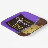 Gepersonaliseerde Snoep Bar Golden Ticket Party Papieren Bordje (Gebogen)