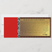 Gepersonaliseerde Snoep Bar Golden Ticket Uitnodig (Achterkant)