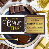 Gepersonaliseerde Snoep Bar Golden Ticket Uitnodig
