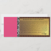 Gepersonaliseerde Snoep Bar Golden Ticket Uitnodig (Achterkant)