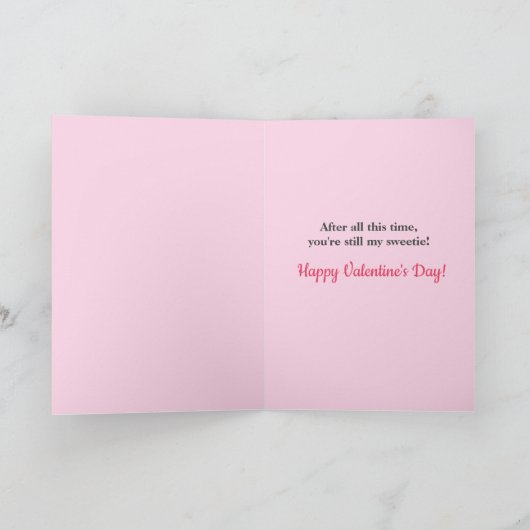 Gepersonaliseerde Snoep Harten Valentijnsdag Kaart (Binnen)