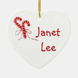 Gepersonaliseerde snoeprietenhartslag keramisch ornament
