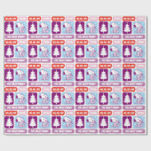 Gepersonaliseerde Snoopy Pastel Kerstmis Cadeaupapier (Vlak)