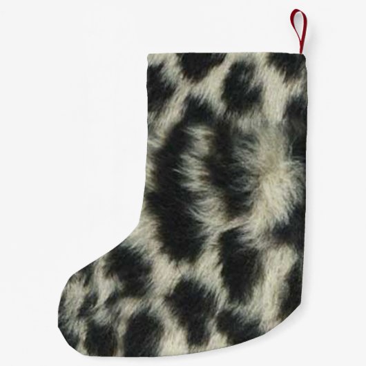 Gepersonaliseerde Snow Leopard kerstkous Kleine Kerstsok (Achterkant)